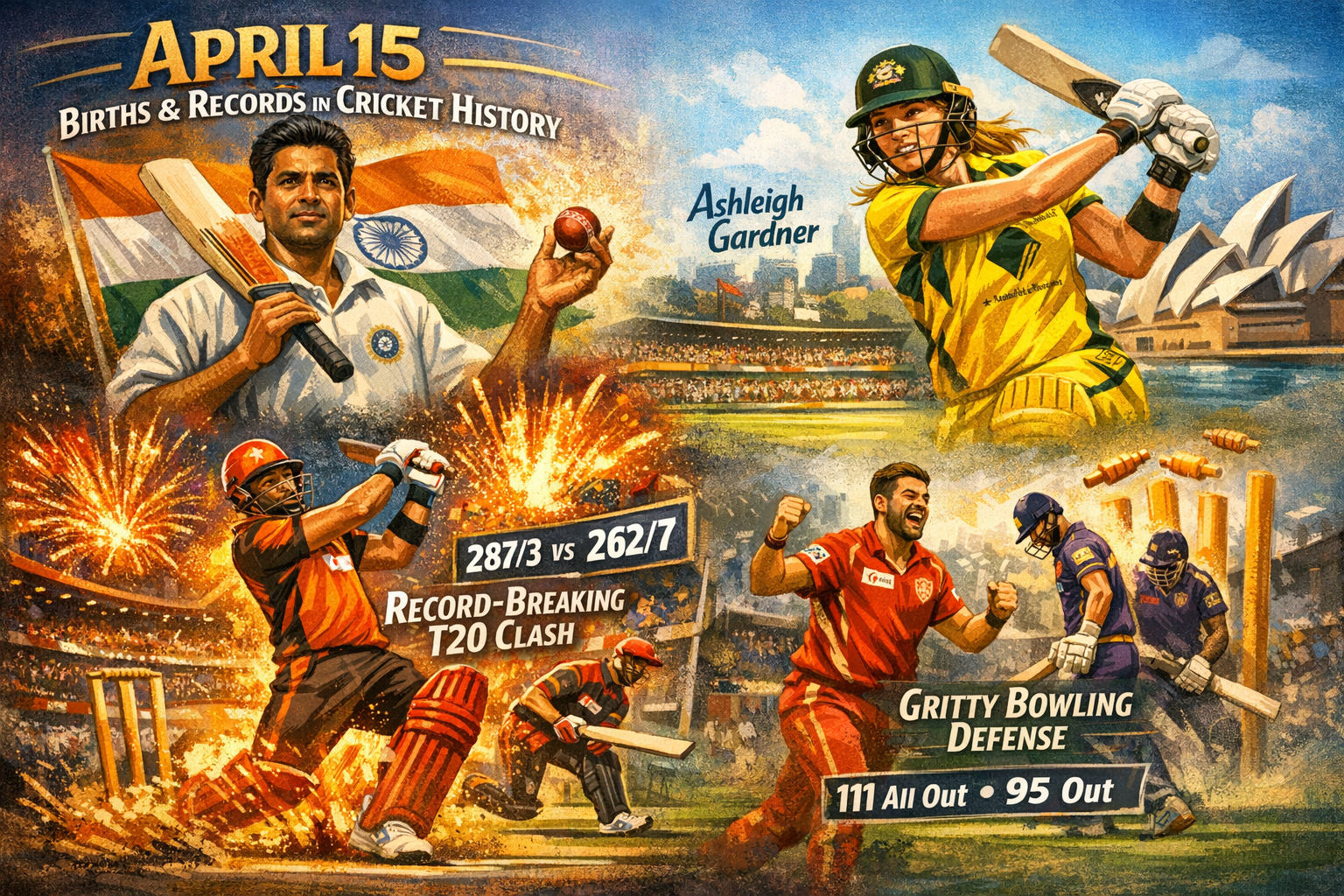 April 15 Marks Births and Records in Cricket History