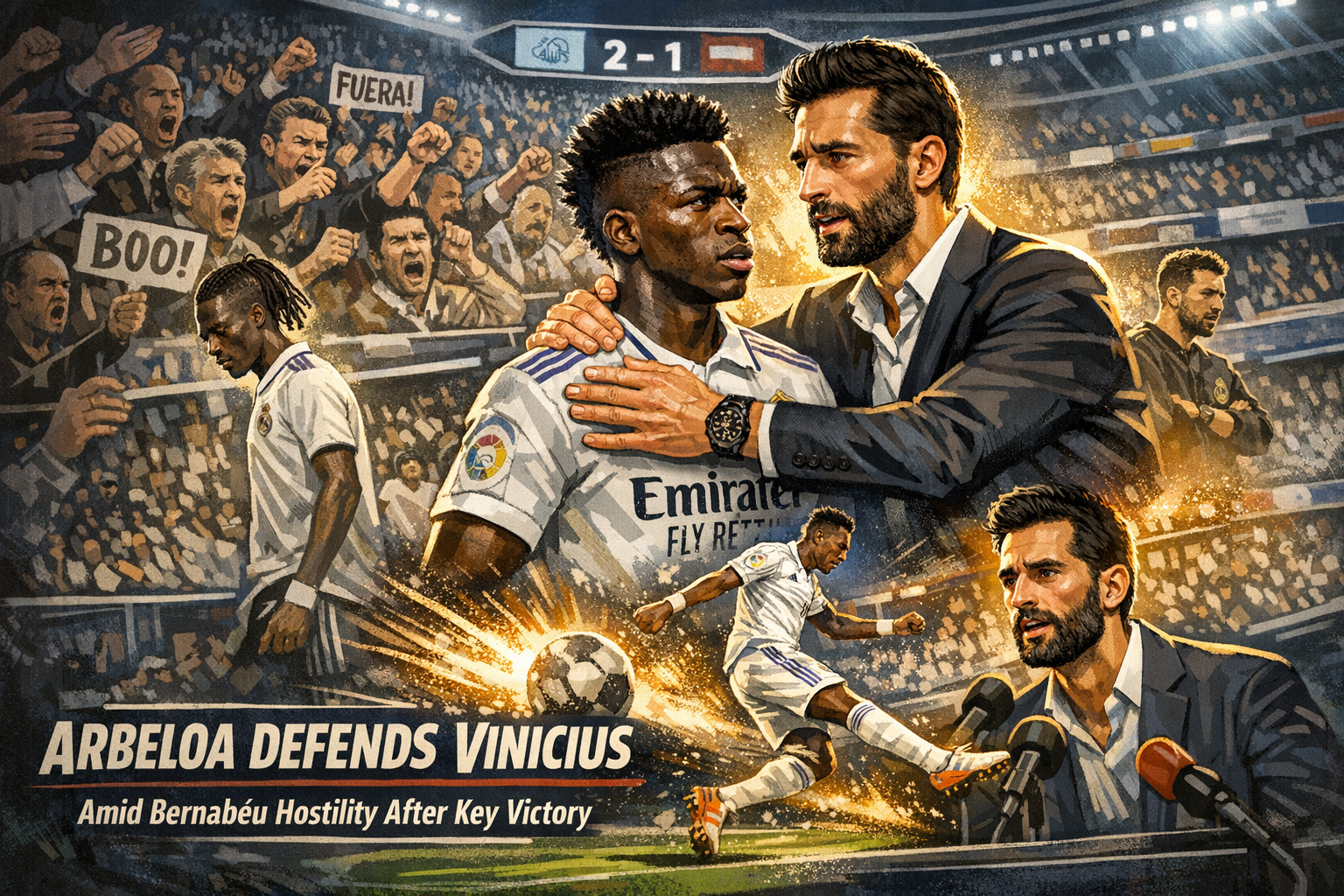 Arbeloa Defends Vinicius Amid Bernabeu Hostility After Key Victory