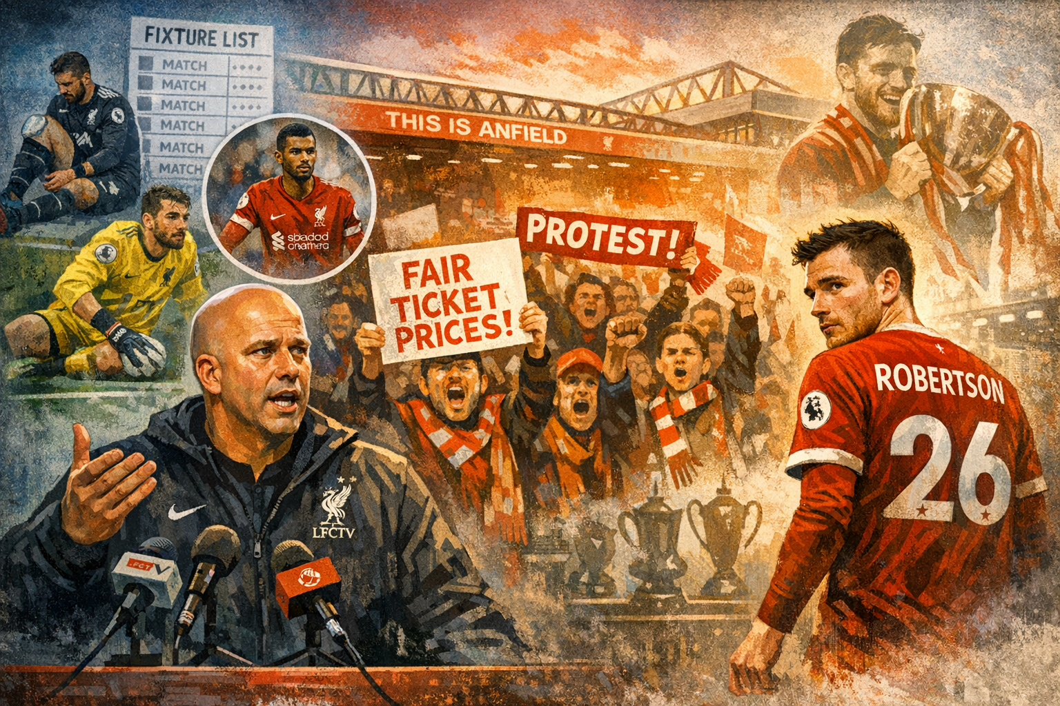 Arne Slot Addresses Squad Depth, Fan Protests, and Robertson's Departure